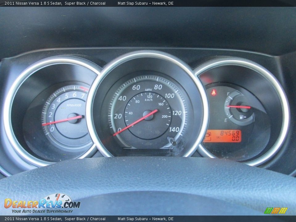 2011 Nissan Versa 1.8 S Sedan Super Black / Charcoal Photo #26