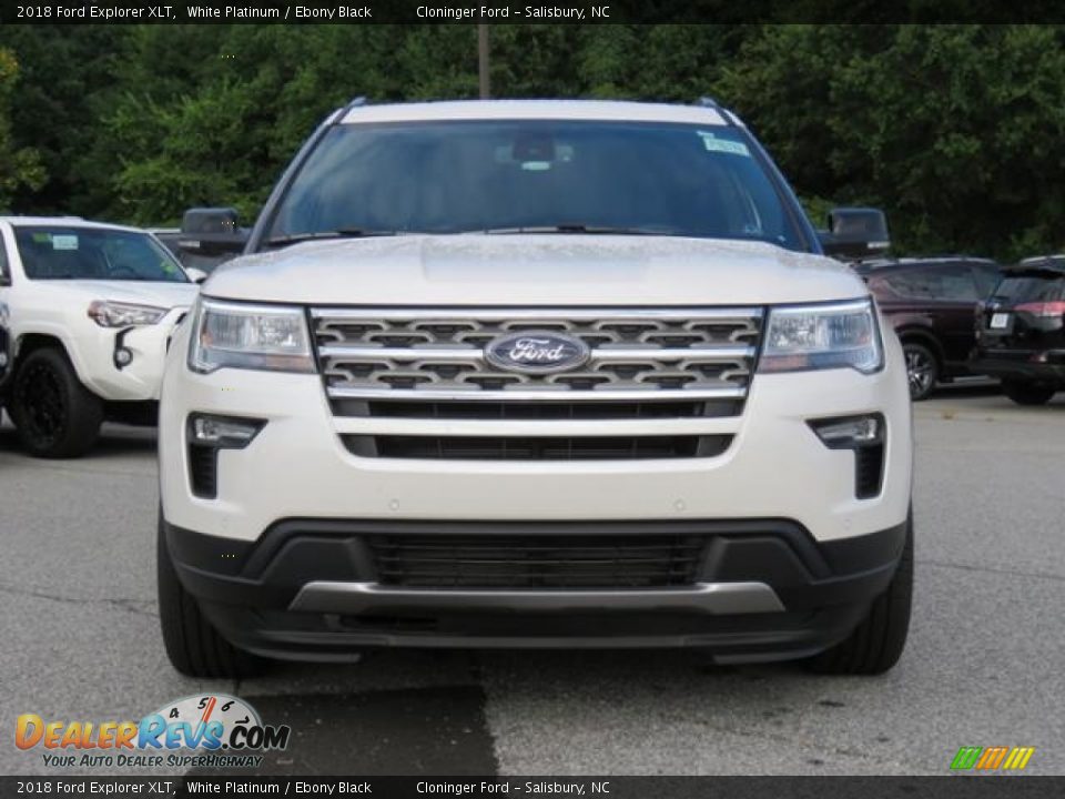 2018 Ford Explorer XLT White Platinum / Ebony Black Photo #2