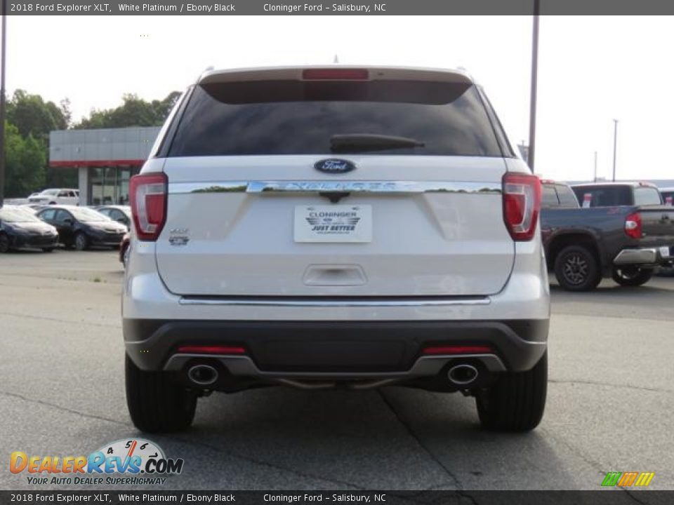 2018 Ford Explorer XLT White Platinum / Ebony Black Photo #25