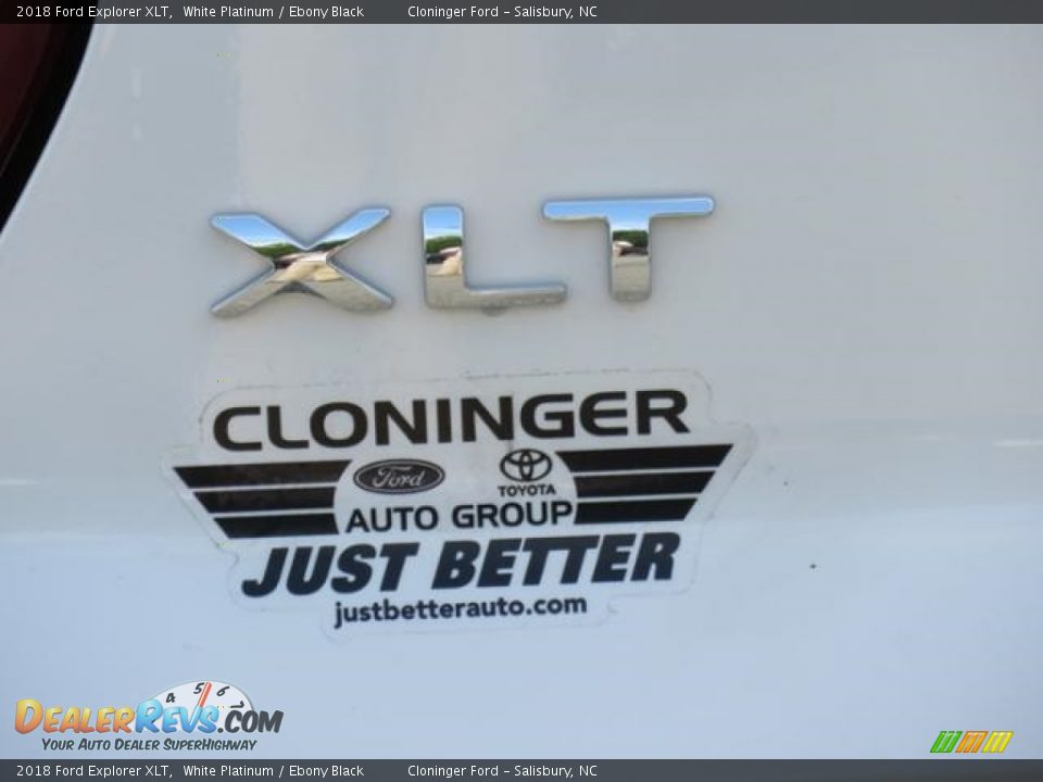 2018 Ford Explorer XLT White Platinum / Ebony Black Photo #27