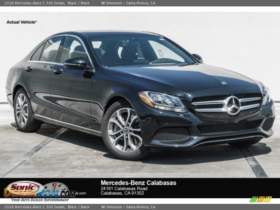 2018 Mercedes-Benz C 300 Sedan Black / Black Photo #1