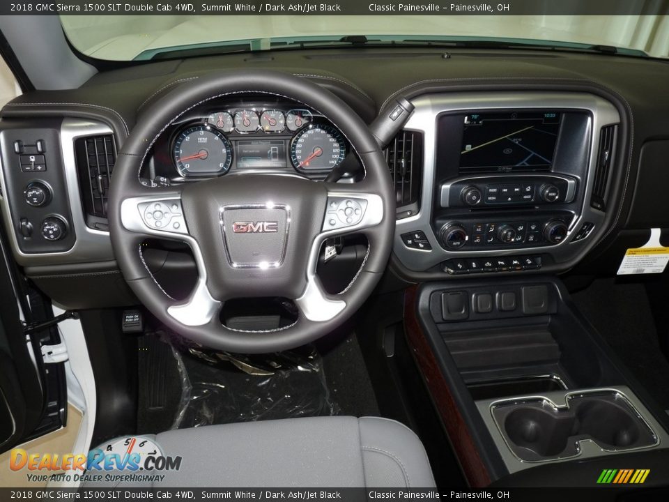 2018 GMC Sierra 1500 SLT Double Cab 4WD Summit White / Dark Ash/Jet Black Photo #7