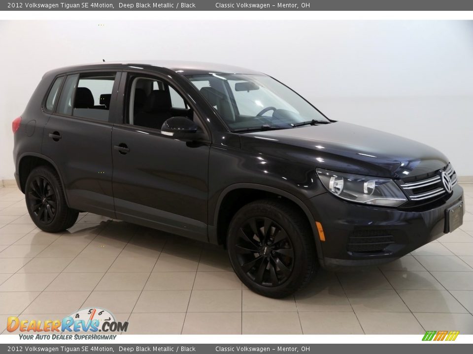 2012 Volkswagen Tiguan SE 4Motion Deep Black Metallic / Black Photo #1