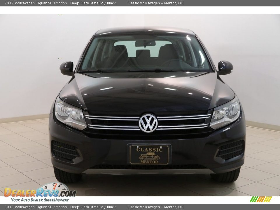2012 Volkswagen Tiguan SE 4Motion Deep Black Metallic / Black Photo #2