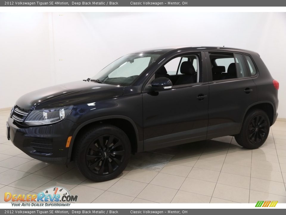 2012 Volkswagen Tiguan SE 4Motion Deep Black Metallic / Black Photo #3