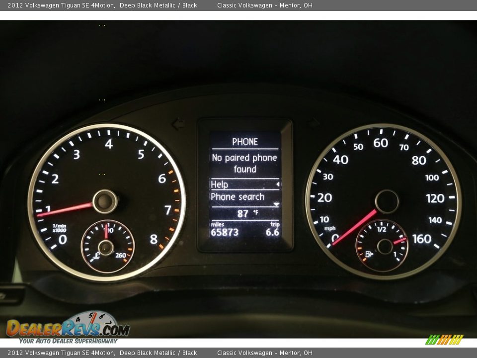 2012 Volkswagen Tiguan SE 4Motion Deep Black Metallic / Black Photo #7