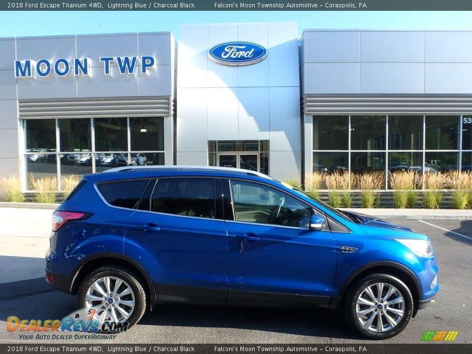 2018 Ford Escape Titanium 4WD Lightning Blue / Charcoal Black Photo #1