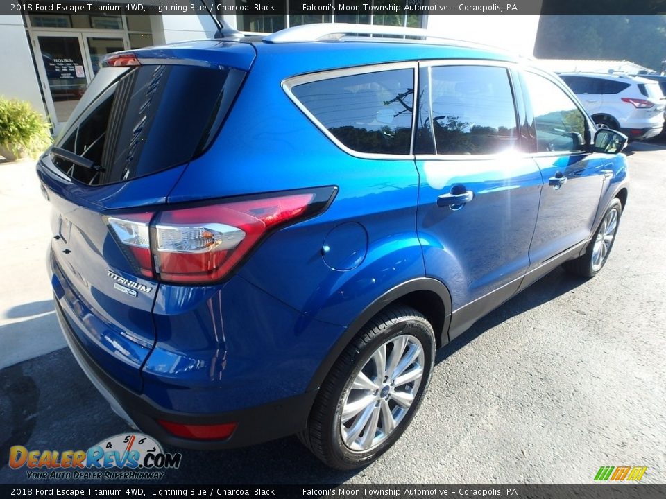 2018 Ford Escape Titanium 4WD Lightning Blue / Charcoal Black Photo #2