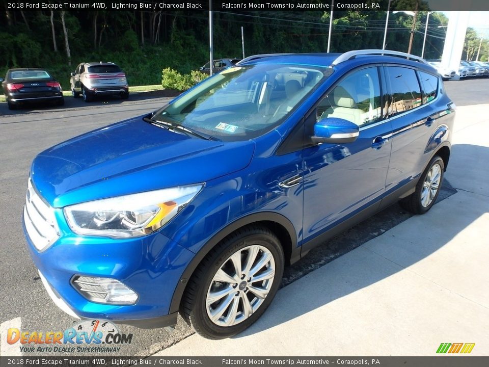 2018 Ford Escape Titanium 4WD Lightning Blue / Charcoal Black Photo #7