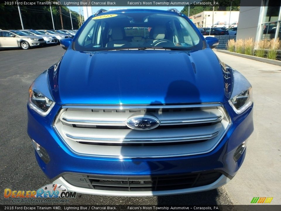 2018 Ford Escape Titanium 4WD Lightning Blue / Charcoal Black Photo #8