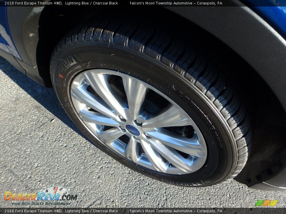 2018 Ford Escape Titanium 4WD Lightning Blue / Charcoal Black Photo #10