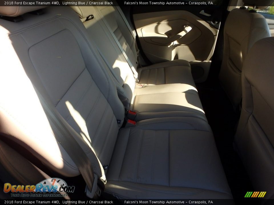 2018 Ford Escape Titanium 4WD Lightning Blue / Charcoal Black Photo #14