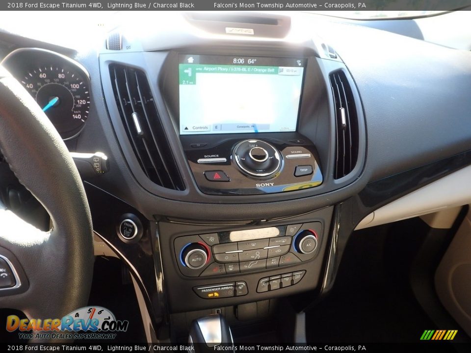 2018 Ford Escape Titanium 4WD Lightning Blue / Charcoal Black Photo #22