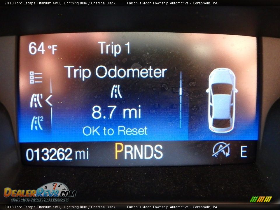 2018 Ford Escape Titanium 4WD Lightning Blue / Charcoal Black Photo #24
