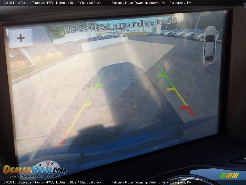 2018 Ford Escape Titanium 4WD Lightning Blue / Charcoal Black Photo #25