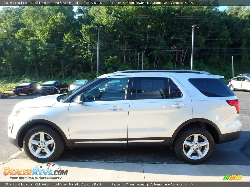 2016 Ford Explorer XLT 4WD Ingot Silver Metallic / Ebony Black Photo #6