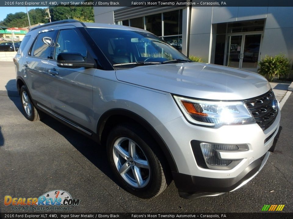 2016 Ford Explorer XLT 4WD Ingot Silver Metallic / Ebony Black Photo #9