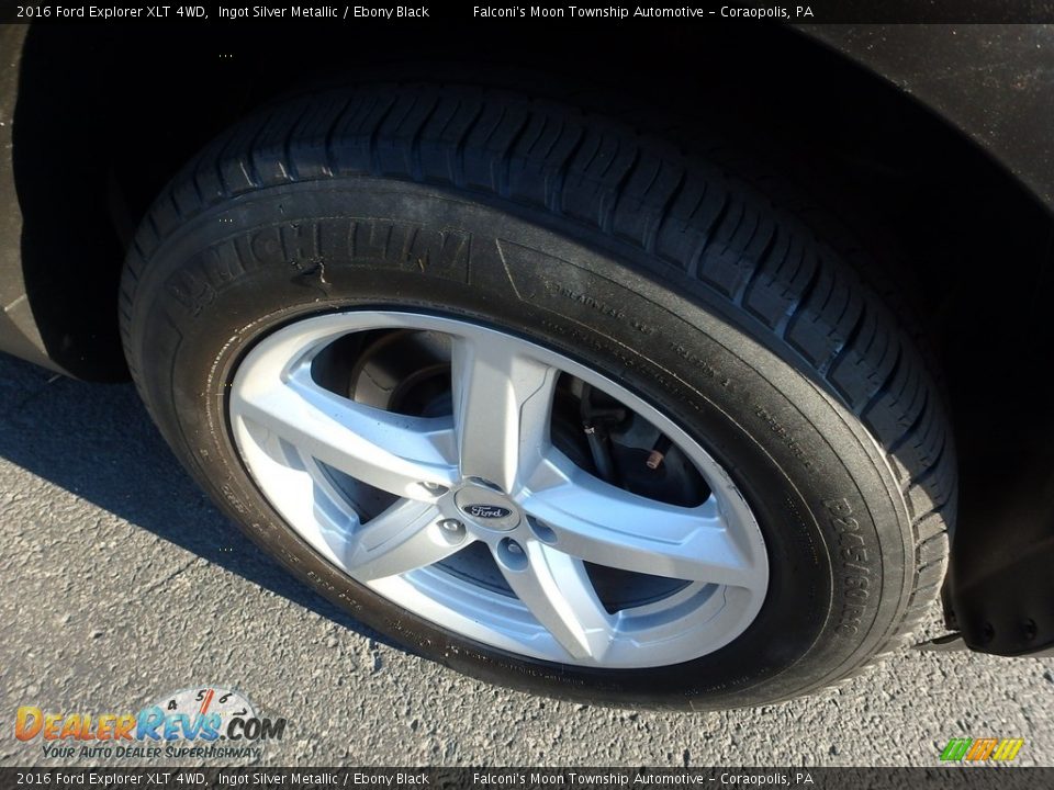 2016 Ford Explorer XLT 4WD Ingot Silver Metallic / Ebony Black Photo #10