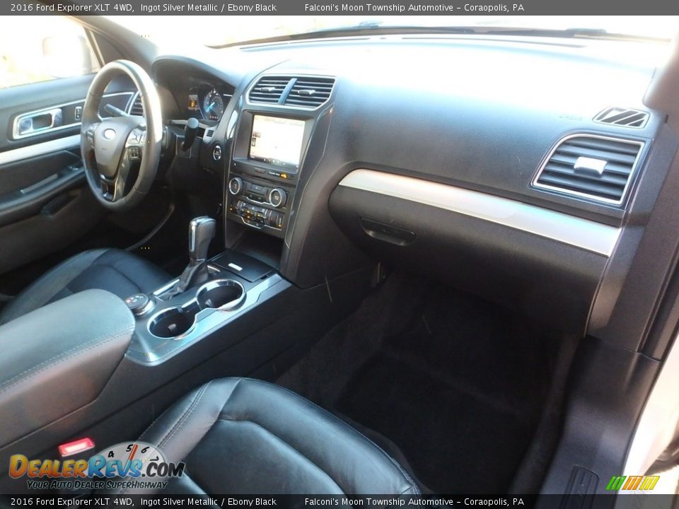 2016 Ford Explorer XLT 4WD Ingot Silver Metallic / Ebony Black Photo #12
