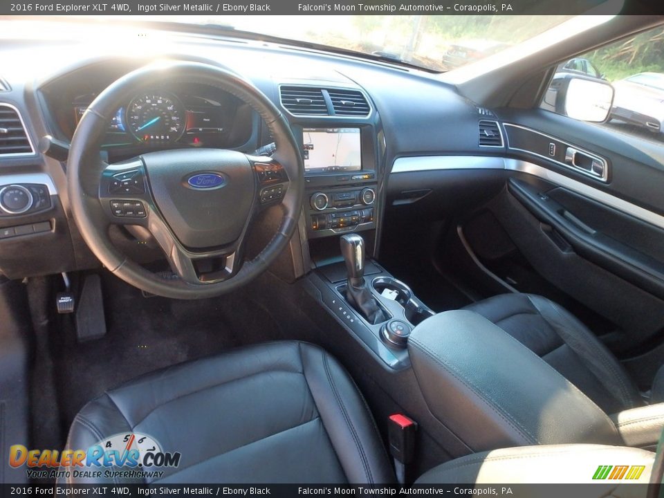2016 Ford Explorer XLT 4WD Ingot Silver Metallic / Ebony Black Photo #18