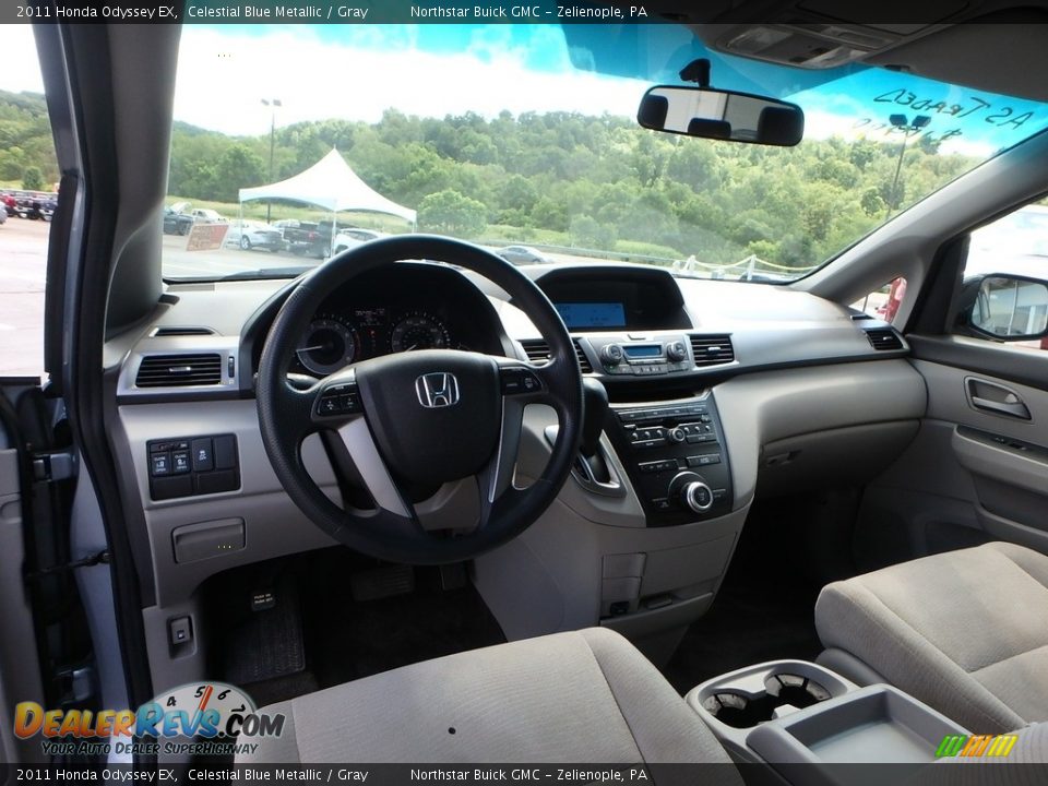 2011 Honda Odyssey EX Celestial Blue Metallic / Gray Photo #14