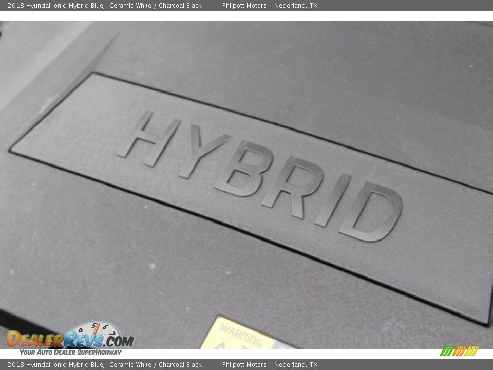 2018 Hyundai Ioniq Hybrid Blue Ceramic White / Charcoal Black Photo #35