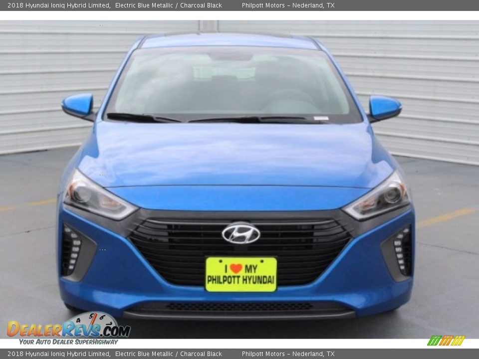 2018 Hyundai Ioniq Hybrid Limited Electric Blue Metallic / Charcoal Black Photo #2