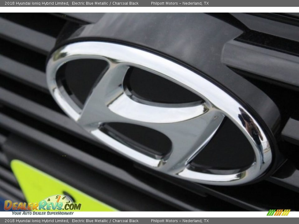 2018 Hyundai Ioniq Hybrid Limited Electric Blue Metallic / Charcoal Black Photo #4