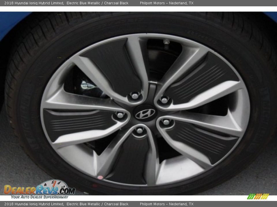 2018 Hyundai Ioniq Hybrid Limited Electric Blue Metallic / Charcoal Black Photo #5