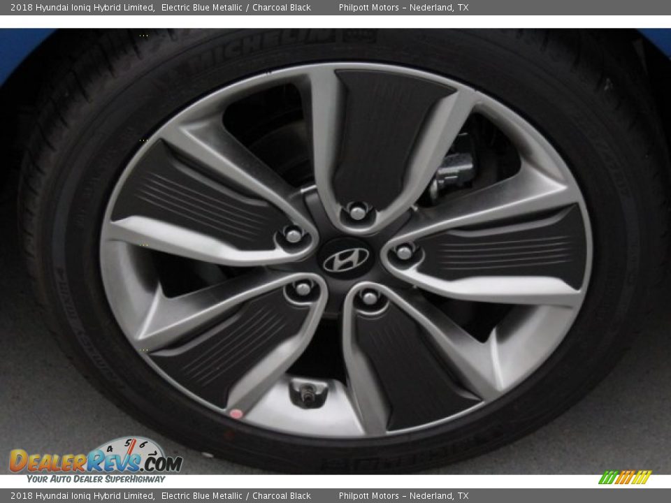 2018 Hyundai Ioniq Hybrid Limited Electric Blue Metallic / Charcoal Black Photo #6