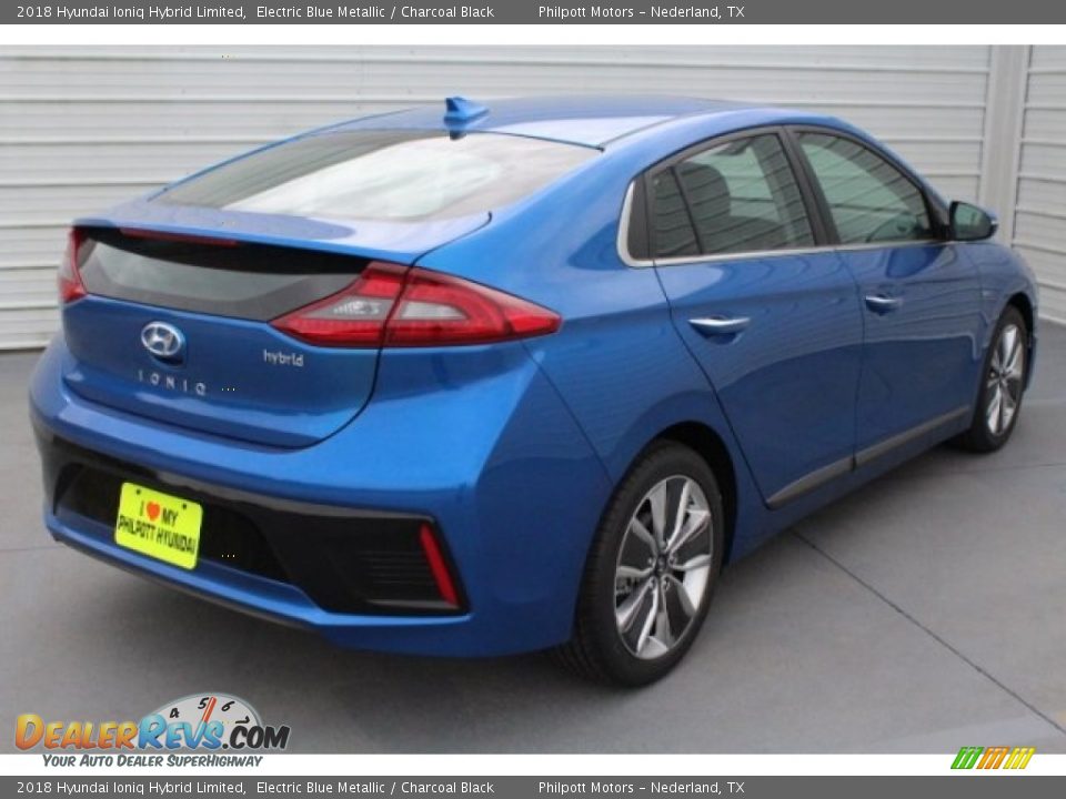 2018 Hyundai Ioniq Hybrid Limited Electric Blue Metallic / Charcoal Black Photo #9