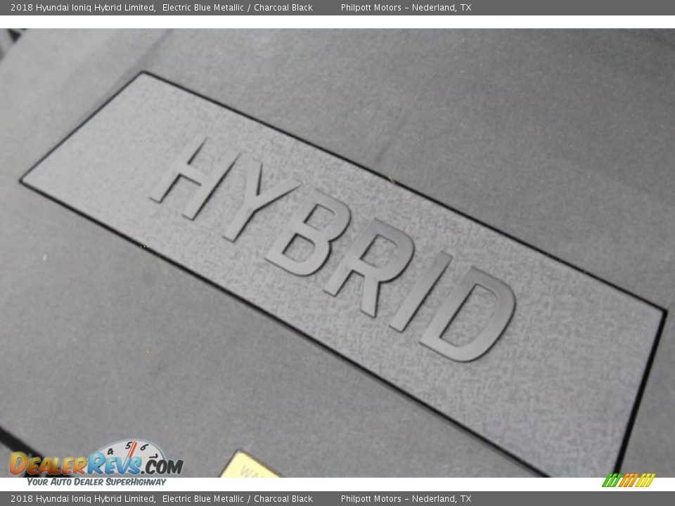 2018 Hyundai Ioniq Hybrid Limited Electric Blue Metallic / Charcoal Black Photo #36