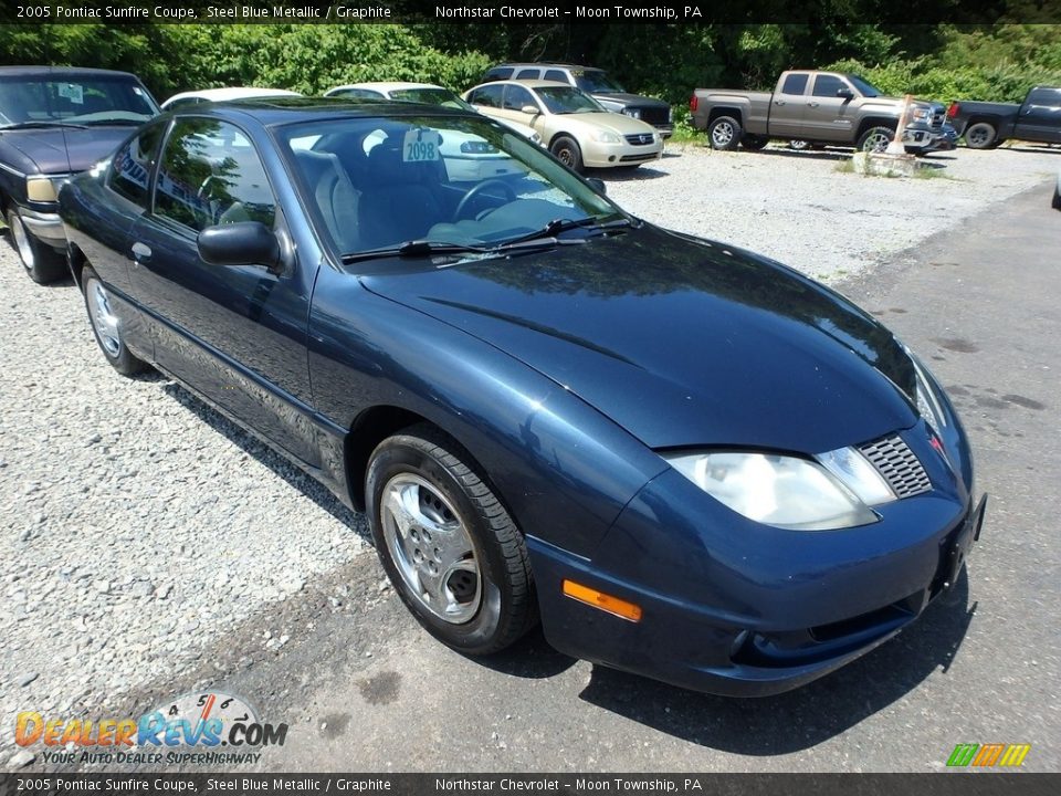 2005 Pontiac Sunfire Coupe Steel Blue Metallic / Graphite Photo #5