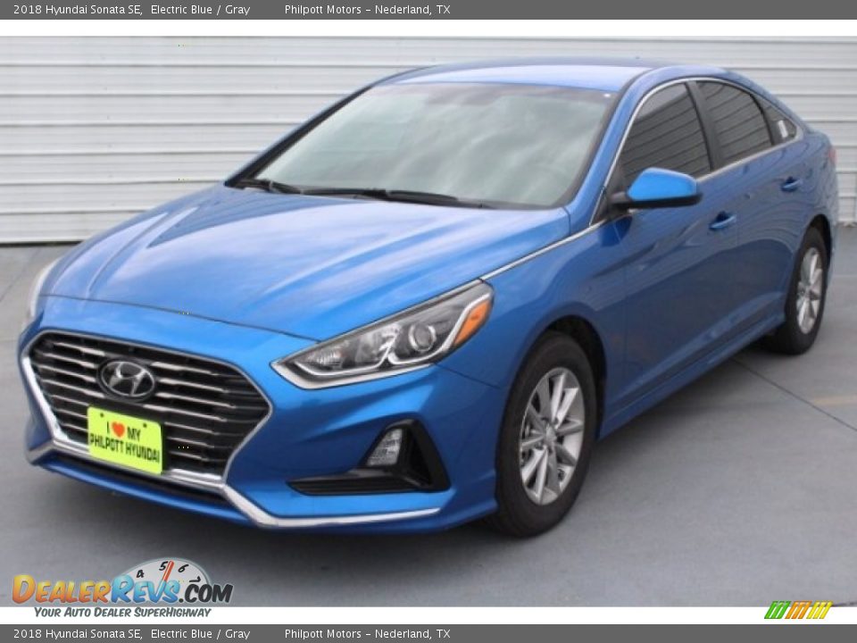 2018 Hyundai Sonata SE Electric Blue / Gray Photo #3