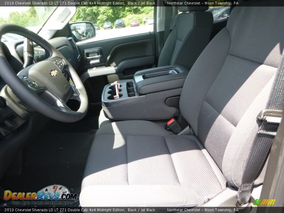 Jet Black Interior - 2019 Chevrolet Silverado LD LT Z71 Double Cab 4x4 Midnight Edition Photo #15