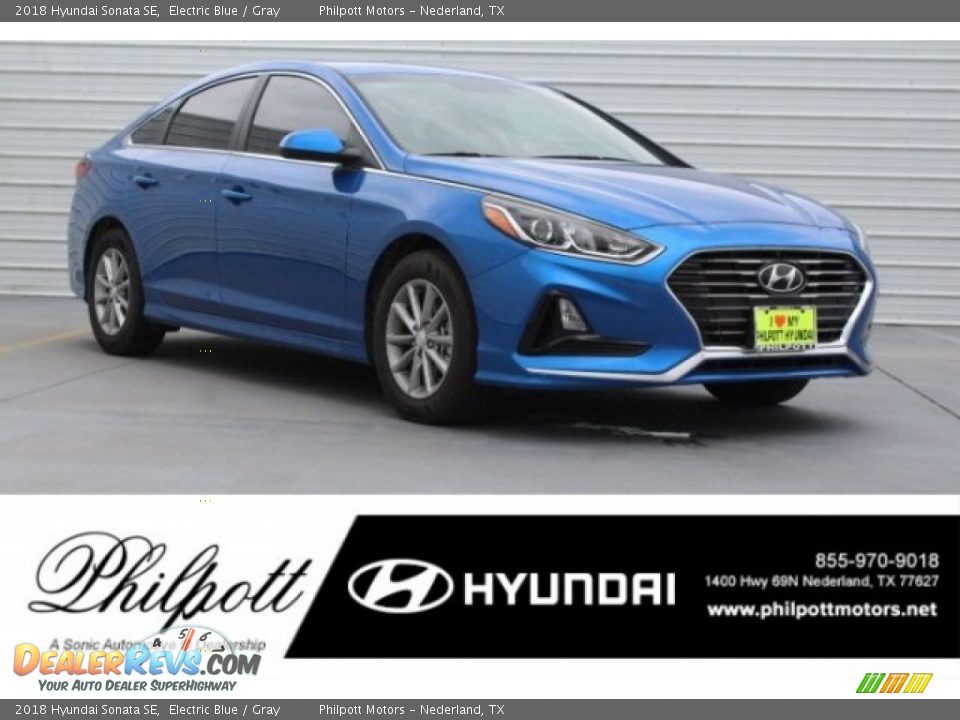 2018 Hyundai Sonata SE Electric Blue / Gray Photo #1