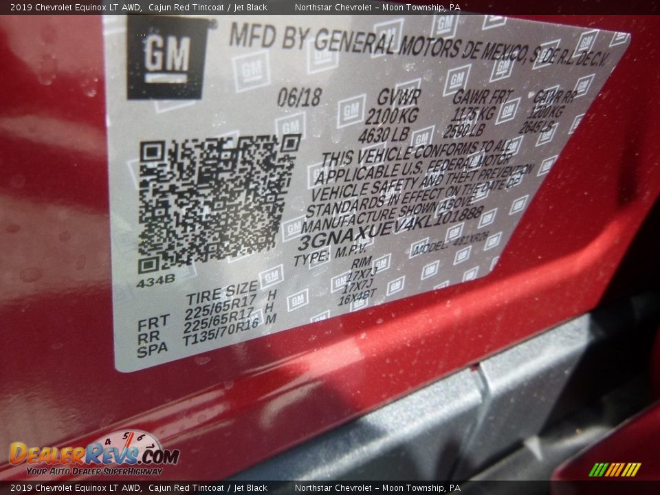 2019 Chevrolet Equinox LT AWD Cajun Red Tintcoat / Jet Black Photo #16