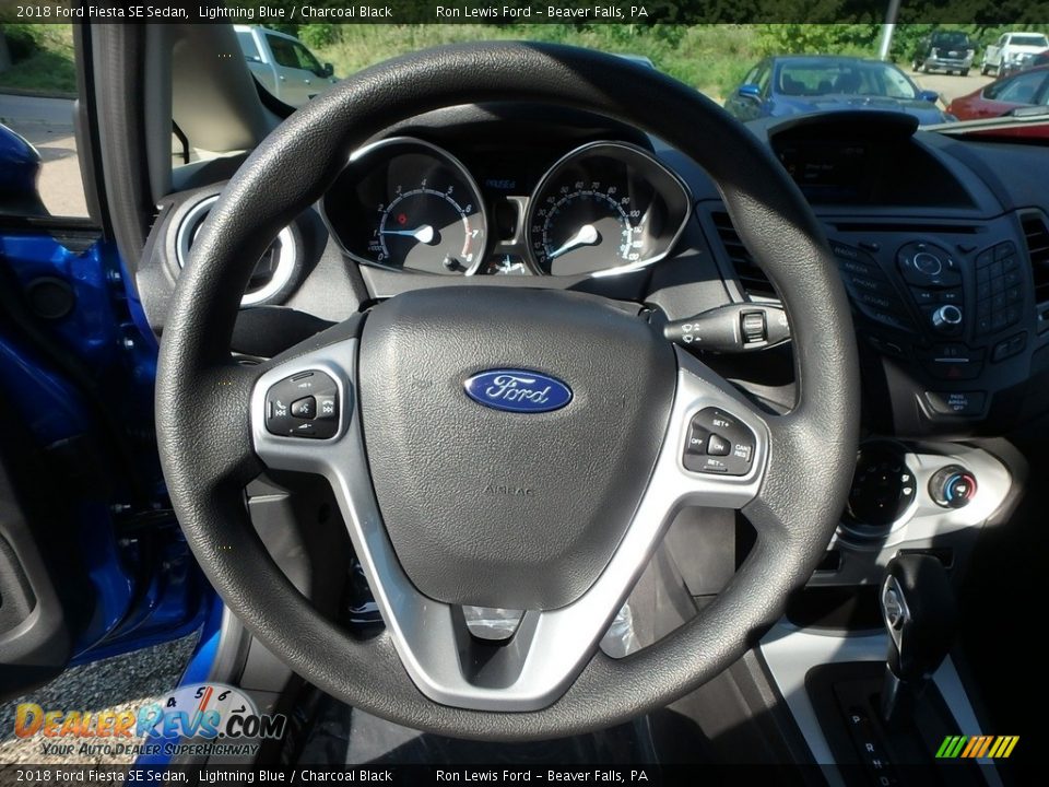 2018 Ford Fiesta SE Sedan Lightning Blue / Charcoal Black Photo #15