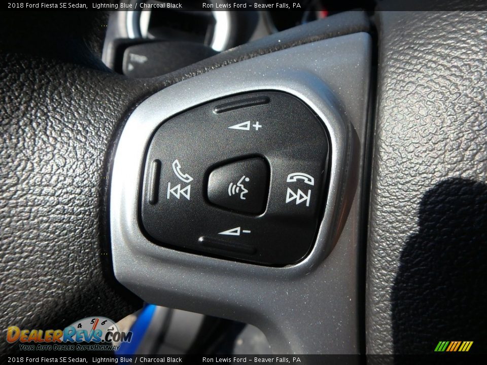 2018 Ford Fiesta SE Sedan Lightning Blue / Charcoal Black Photo #16