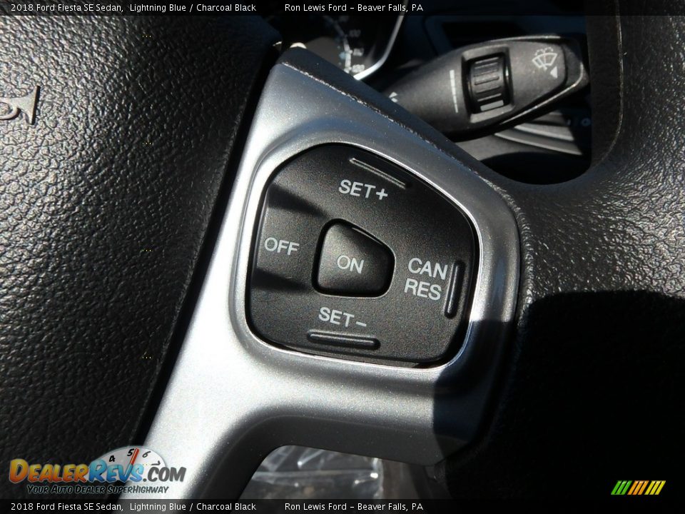 2018 Ford Fiesta SE Sedan Lightning Blue / Charcoal Black Photo #17