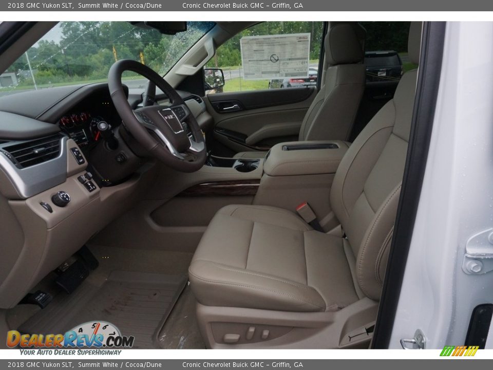 2018 GMC Yukon SLT Summit White / Cocoa/Dune Photo #4