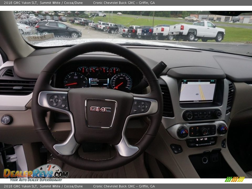2018 GMC Yukon SLT Summit White / Cocoa/Dune Photo #5