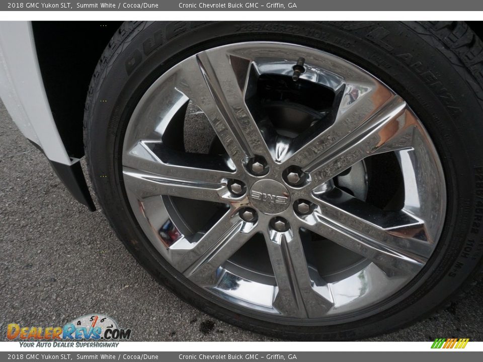 2018 GMC Yukon SLT Summit White / Cocoa/Dune Photo #8