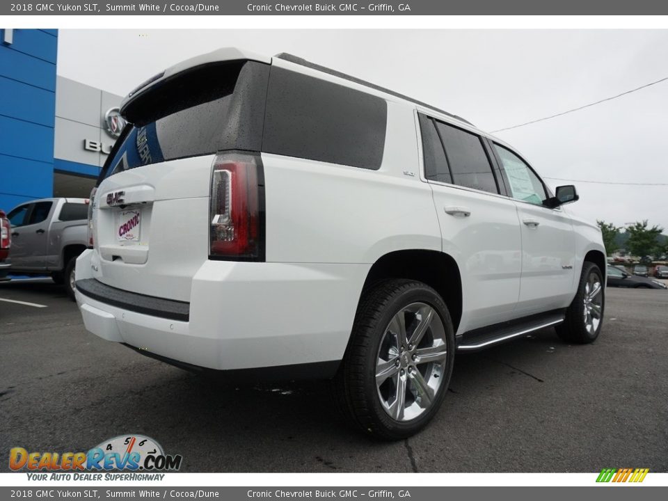 2018 GMC Yukon SLT Summit White / Cocoa/Dune Photo #11