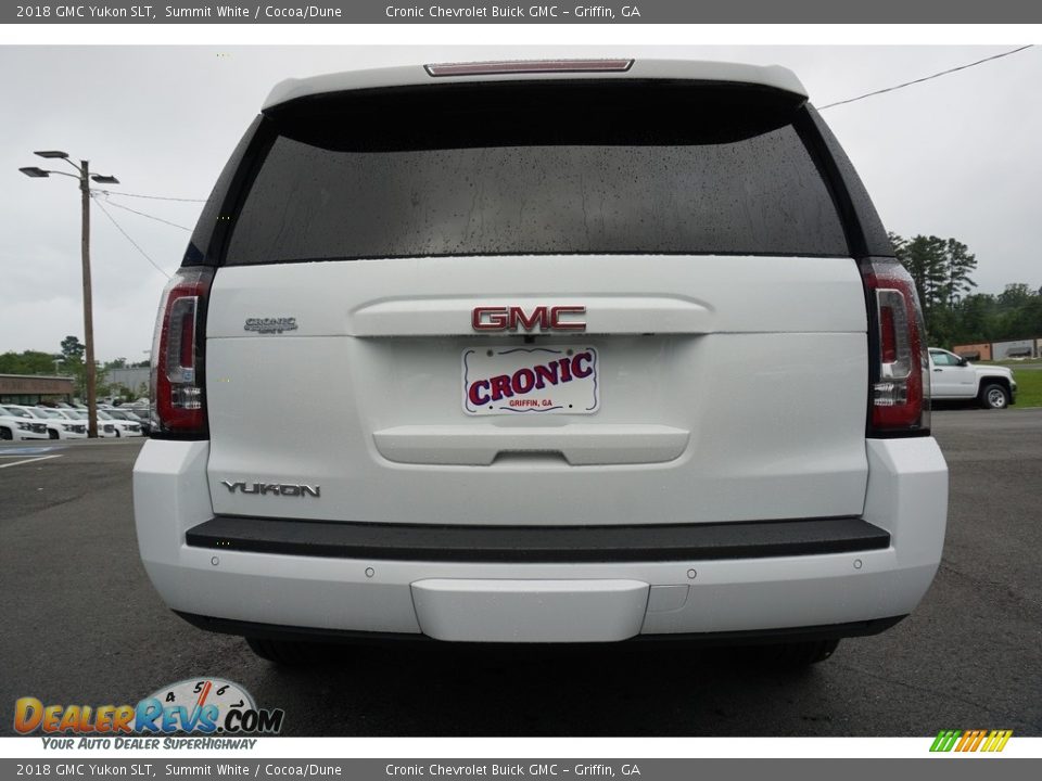 2018 GMC Yukon SLT Summit White / Cocoa/Dune Photo #12