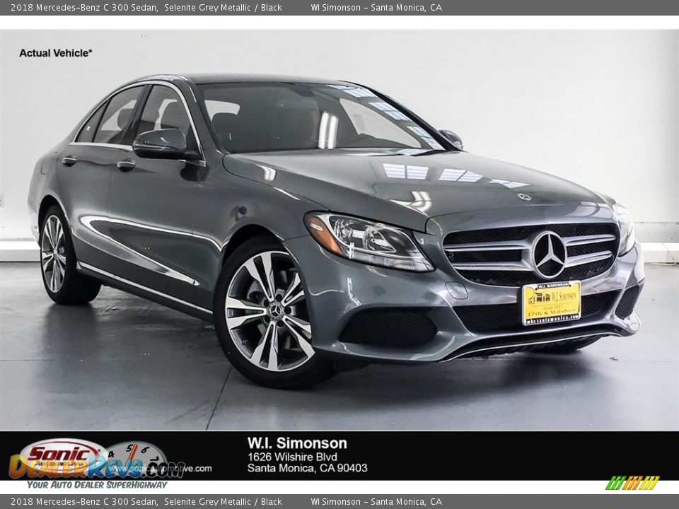 2018 Mercedes-Benz C 300 Sedan Selenite Grey Metallic / Black Photo #1