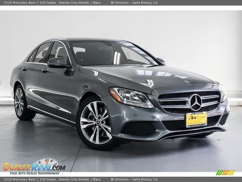 2018 Mercedes-Benz C 300 Sedan Selenite Grey Metallic / Black Photo #12