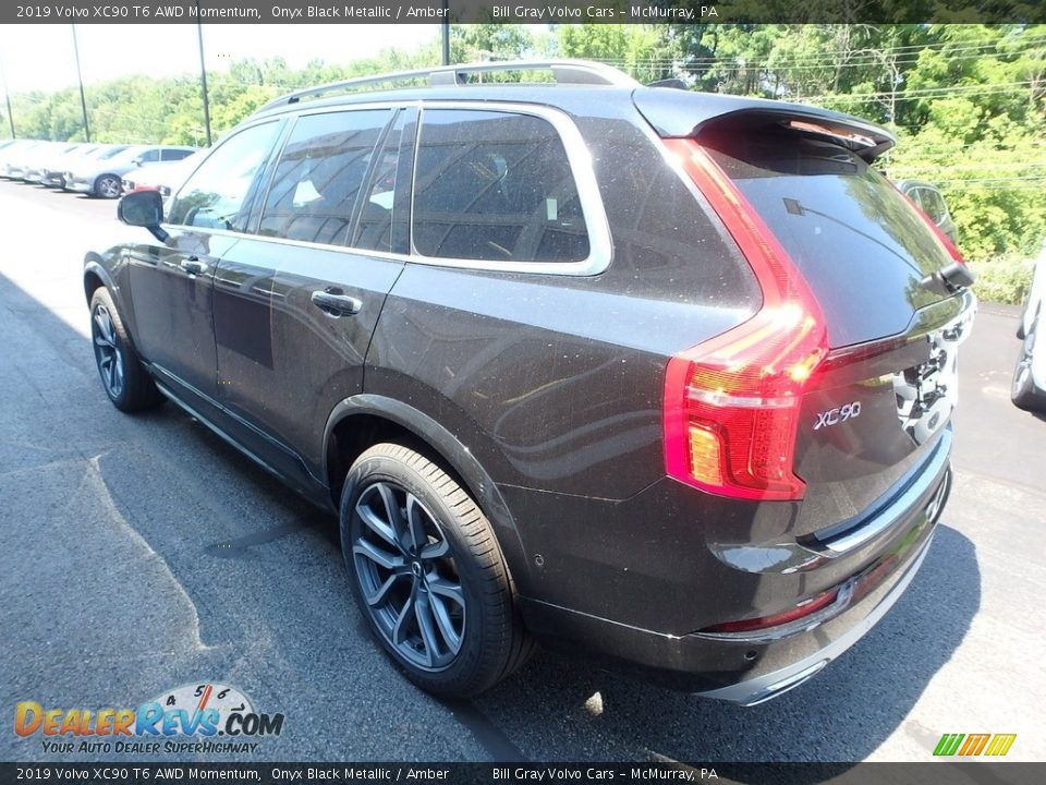 2019 Volvo XC90 T6 AWD Momentum Onyx Black Metallic / Amber Photo #4