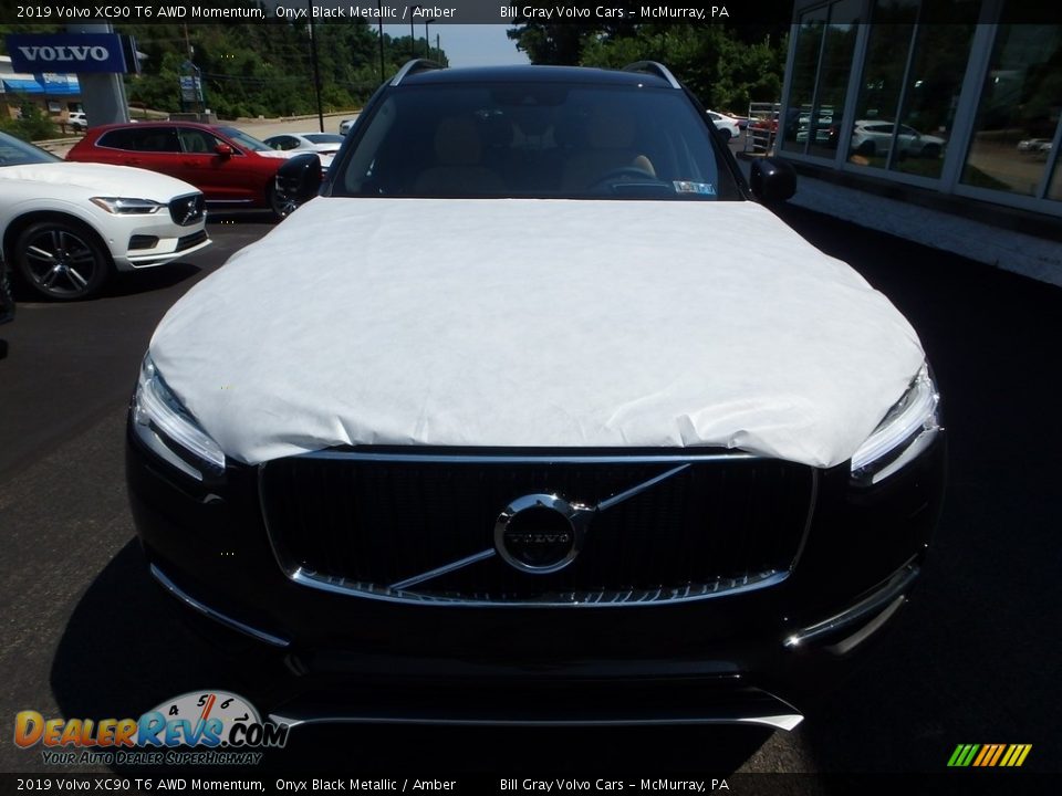 2019 Volvo XC90 T6 AWD Momentum Onyx Black Metallic / Amber Photo #6