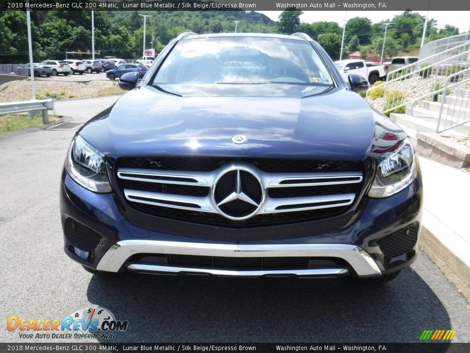 2018 Mercedes-Benz GLC 300 4Matic Lunar Blue Metallic / Silk Beige/Espresso Brown Photo #5